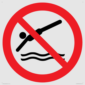 Prohibition: No diving
